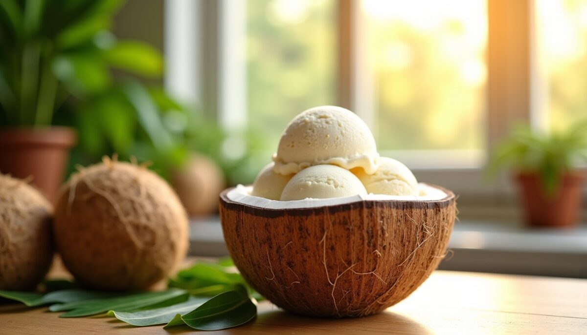 Découvrez la recette simple et crémeuse de la glace coco maison Découvrez la recette simple et crémeuse de la glace coco maison