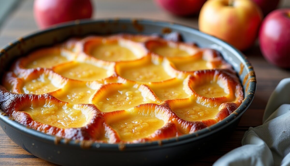 Recette traditionnelle de clafoutis aux pommes : un dessert facile et rapide comme chez grand-mère Recette traditionnelle de clafoutis aux pommes : un dessert facile et rapide comme chez grand-mère