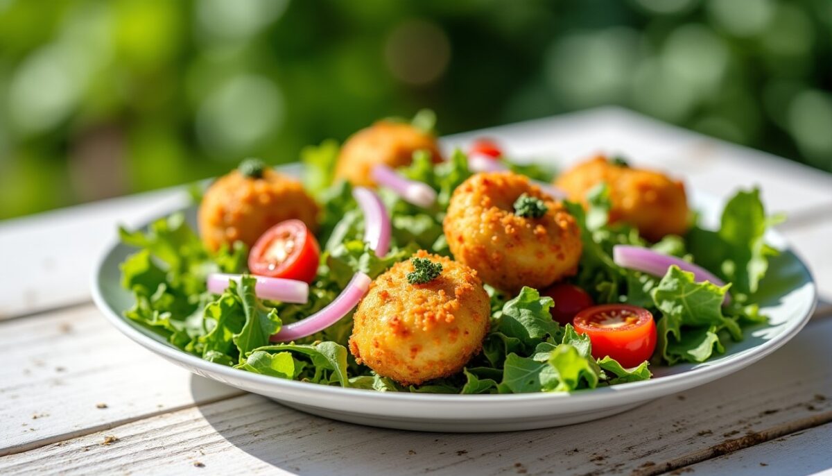 Salade fraîche et légère : l'accompagnement parfait pour sublimer vos accras de morue Salade fraîche et légère : l'accompagnement parfait pour sublimer vos accras de morue